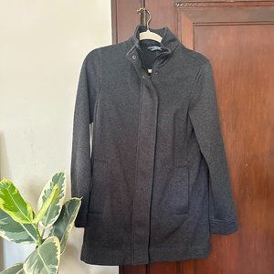 Lands' End Marbled Long Fleece Classy Sweatercoat